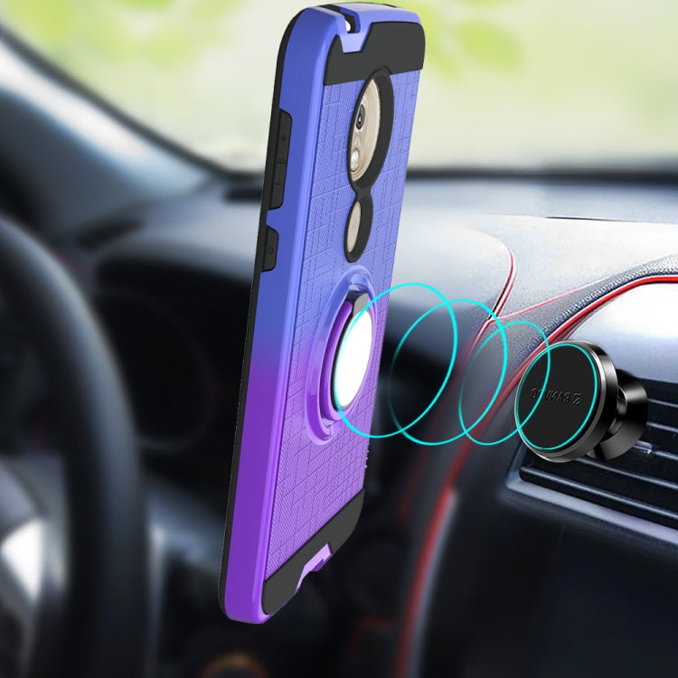 For Motorola G7 Play 2 In 1 PC + TPU Protective Case with 360 Degrees Rotate Ring Holder