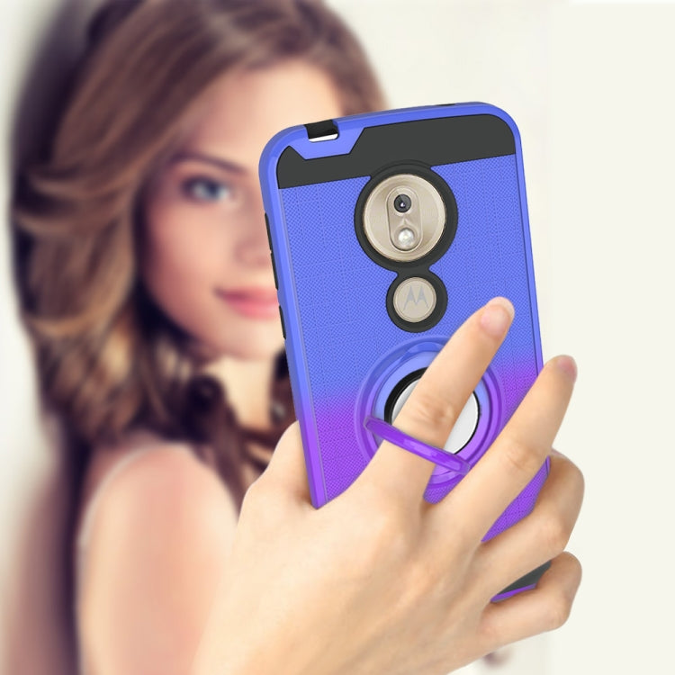 For Motorola G7 Play 2 In 1 PC + TPU Protective Case with 360 Degrees Rotate Ring Holder