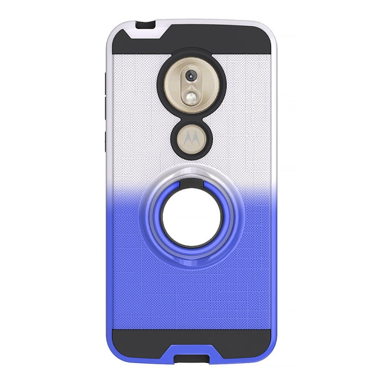 For Motorola G7 Play 2 In 1 PC + TPU Protective Case with 360 Degrees Rotate Ring Holder