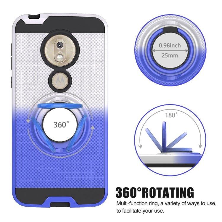 For Motorola G7 Play 2 In 1 PC + TPU Protective Case with 360 Degrees Rotate Ring Holder