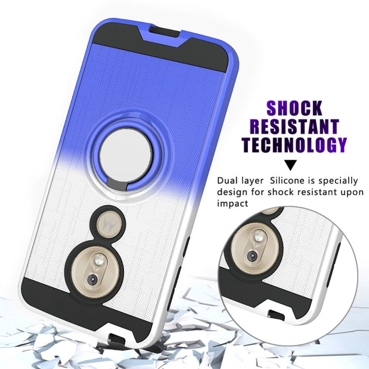 For Motorola G7 Play 2 In 1 PC + TPU Protective Case with 360 Degrees Rotate Ring Holder