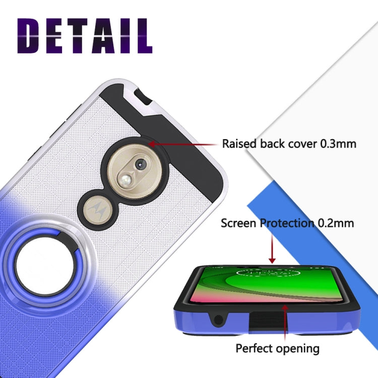 For Motorola G7 Play 2 In 1 PC + TPU Protective Case with 360 Degrees Rotate Ring Holder