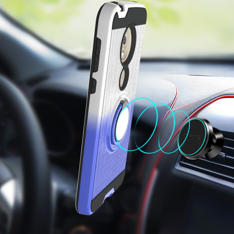 For Motorola G7 Play 2 In 1 PC + TPU Protective Case with 360 Degrees Rotate Ring Holder
