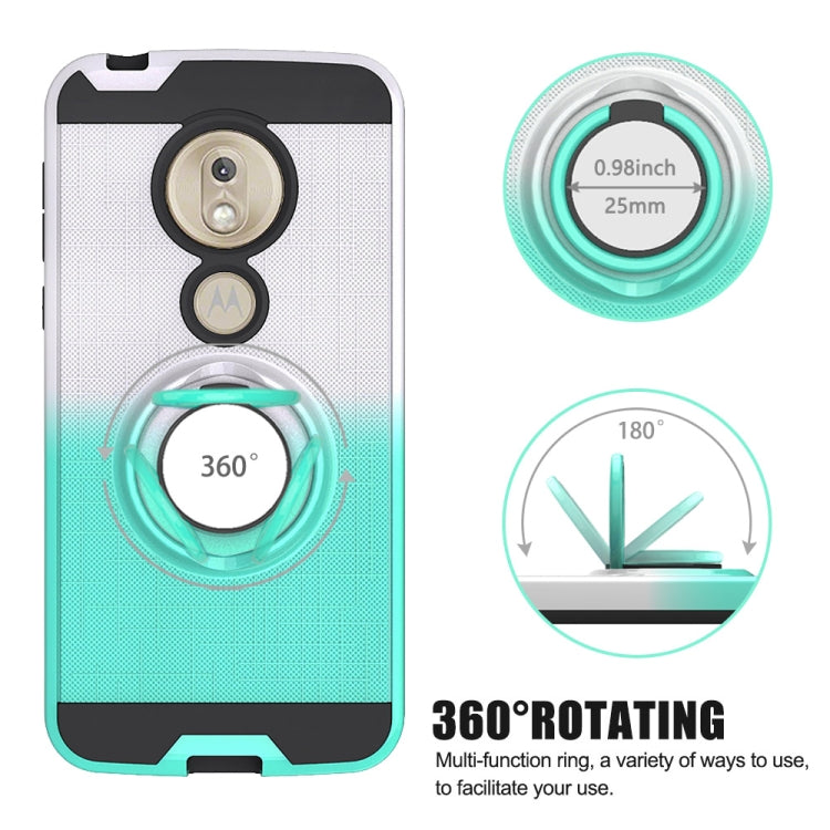 For Motorola G7 Play 2 In 1 PC + TPU Protective Case with 360 Degrees Rotate Ring Holder