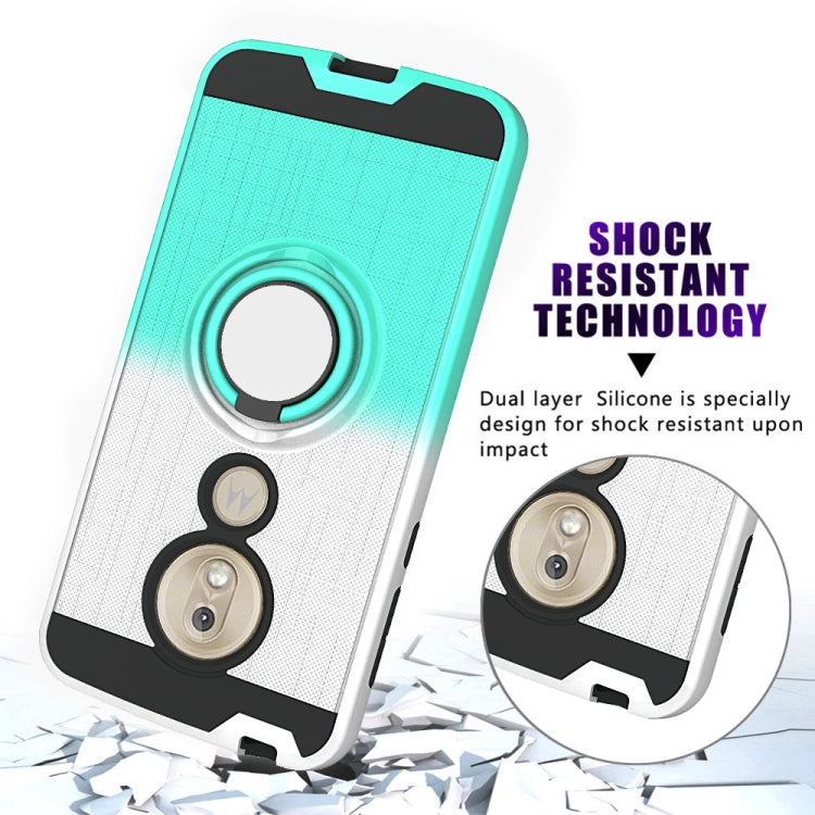 For Motorola G7 Play 2 In 1 PC + TPU Protective Case with 360 Degrees Rotate Ring Holder