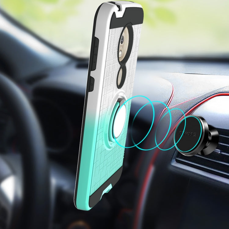For Motorola G7 Play 2 In 1 PC + TPU Protective Case with 360 Degrees Rotate Ring Holder