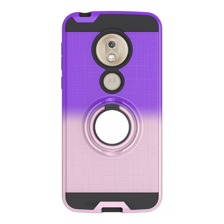 For Motorola G7 Play 2 In 1 PC + TPU Protective Case with 360 Degrees Rotate Ring Holder