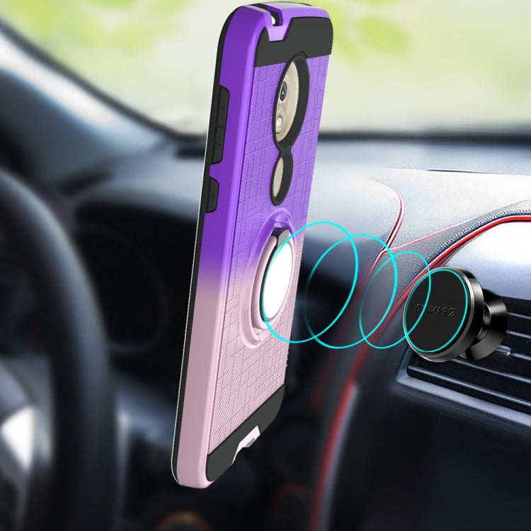 For Motorola G7 Play 2 In 1 PC + TPU Protective Case with 360 Degrees Rotate Ring Holder
