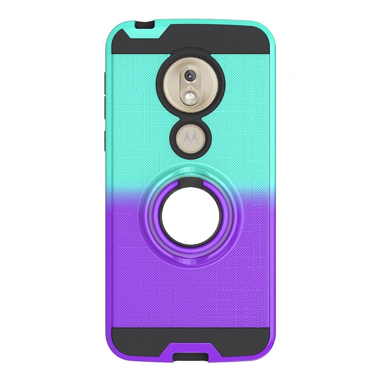 For Motorola G7 Play 2 In 1 PC + TPU Protective Case with 360 Degrees Rotate Ring Holder