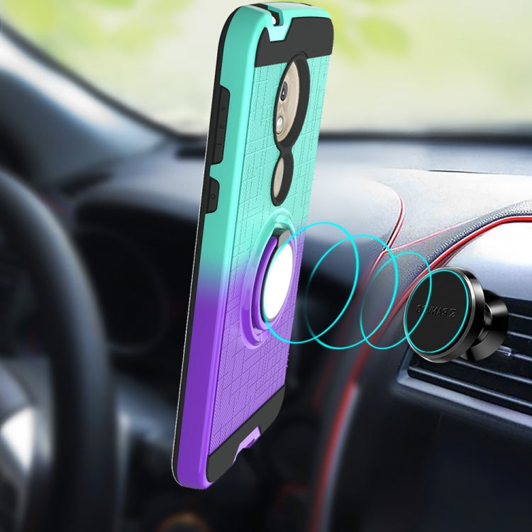 For Motorola G7 Play 2 In 1 PC + TPU Protective Case with 360 Degrees Rotate Ring Holder