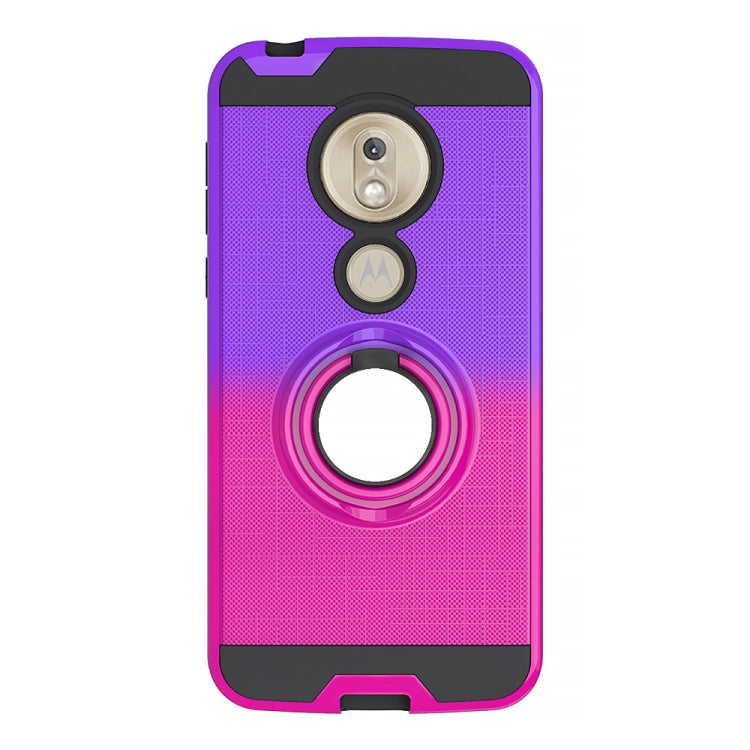 For Motorola G7 Play 2 In 1 PC + TPU Protective Case with 360 Degrees Rotate Ring Holder