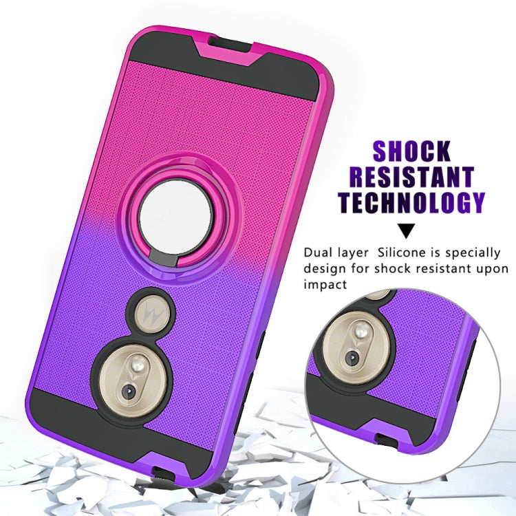 For Motorola G7 Play 2 In 1 PC + TPU Protective Case with 360 Degrees Rotate Ring Holder