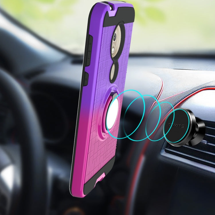 For Motorola G7 Play 2 In 1 PC + TPU Protective Case with 360 Degrees Rotate Ring Holder