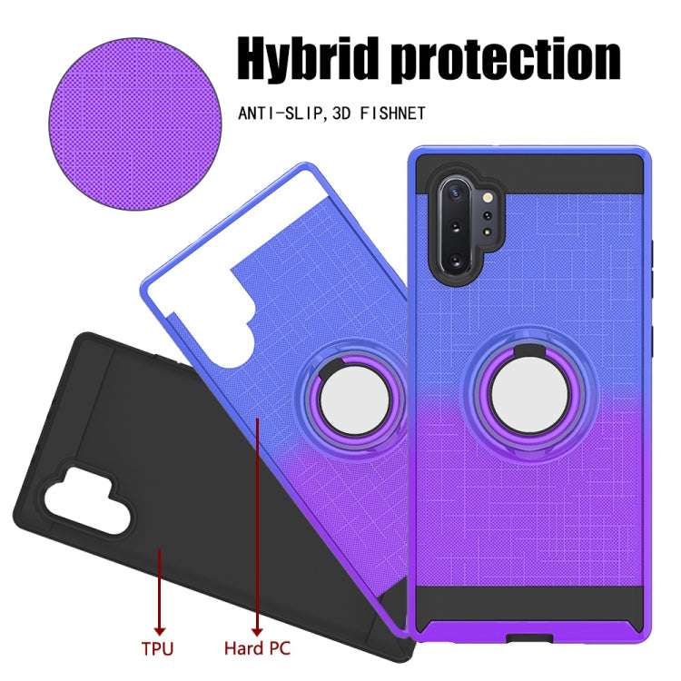 For Galaxy Note 10+ 2 In 1 PC + TPU Protective Case with 360 Degrees Rotate Ring Holder