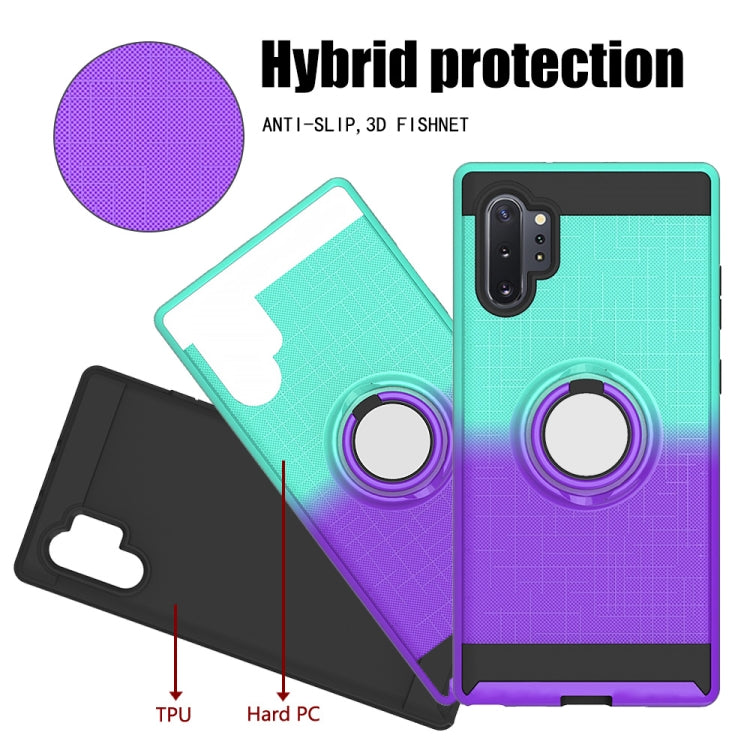 For Galaxy Note 10+ 2 In 1 PC + TPU Protective Case with 360 Degrees Rotate Ring Holder