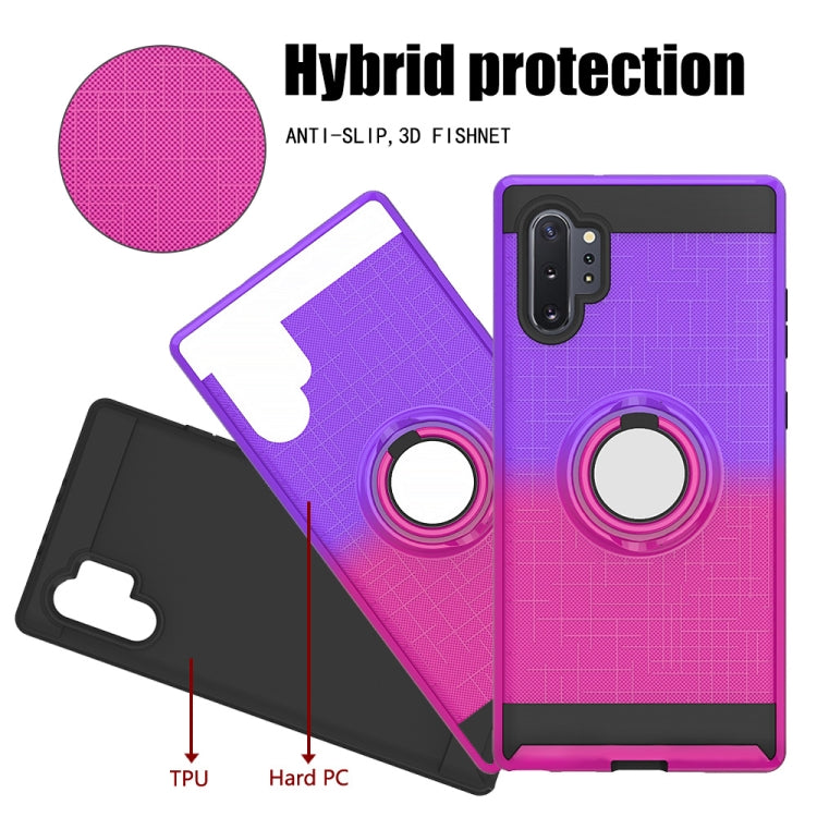 For Galaxy Note 10+ 2 In 1 PC + TPU Protective Case with 360 Degrees Rotate Ring Holder