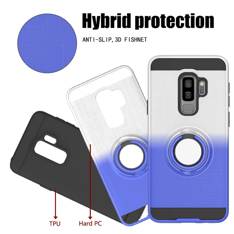 For Galaxy S9+ 2 In 1 PC + TPU Protective Case with 360 Degrees Rotate Ring Holder