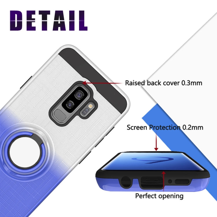 For Galaxy S9+ 2 In 1 PC + TPU Protective Case with 360 Degrees Rotate Ring Holder