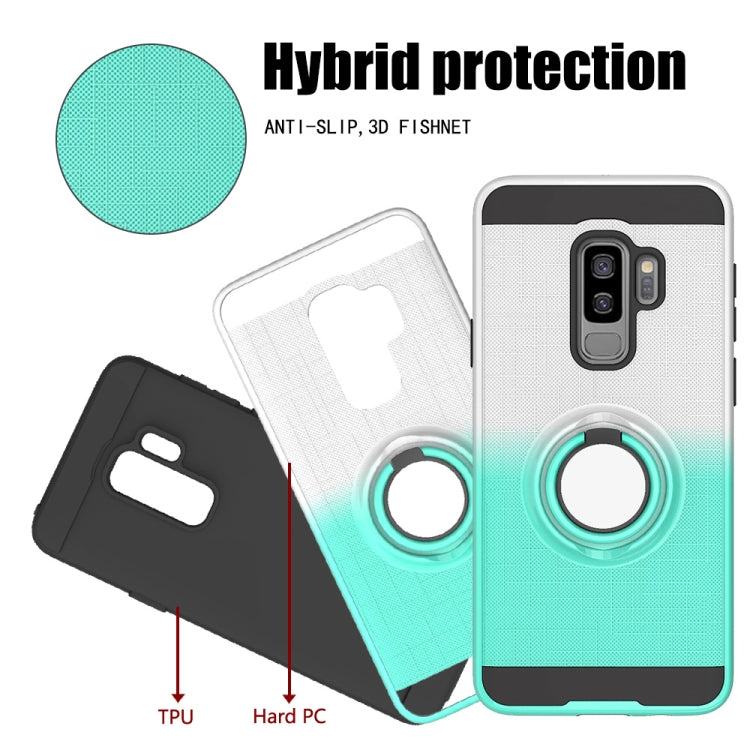 For Galaxy S9+ 2 In 1 PC + TPU Protective Case with 360 Degrees Rotate Ring Holder