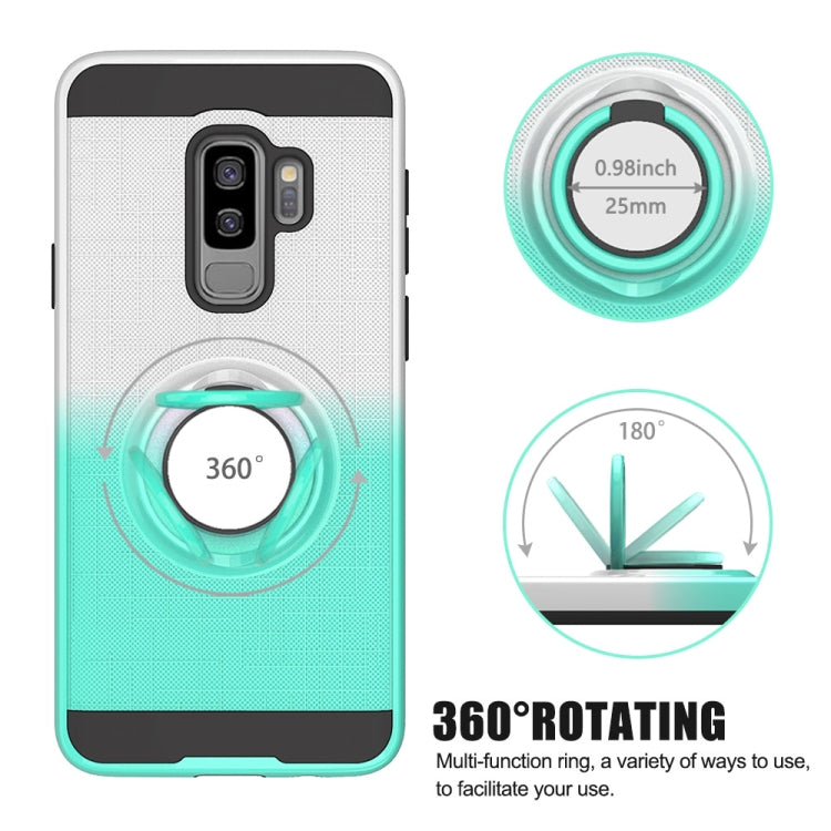 For Galaxy S9+ 2 In 1 PC + TPU Protective Case with 360 Degrees Rotate Ring Holder