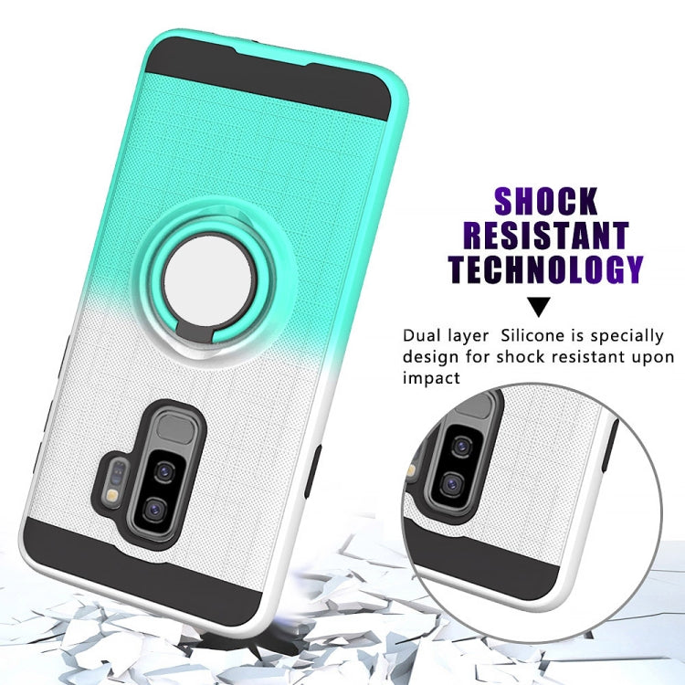 For Galaxy S9+ 2 In 1 PC + TPU Protective Case with 360 Degrees Rotate Ring Holder