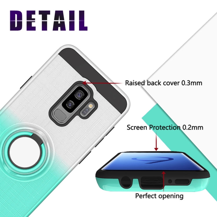 For Galaxy S9+ 2 In 1 PC + TPU Protective Case with 360 Degrees Rotate Ring Holder