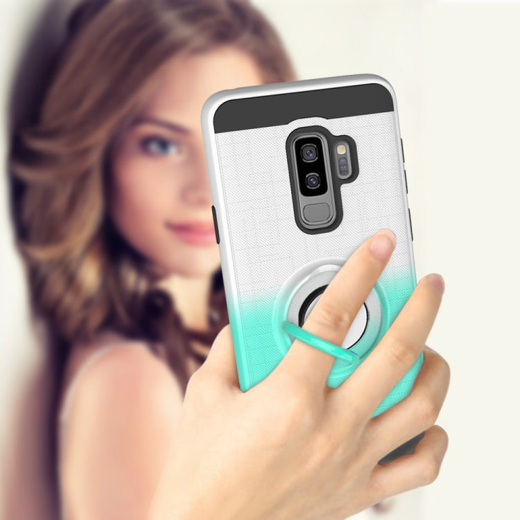 For Galaxy S9+ 2 In 1 PC + TPU Protective Case with 360 Degrees Rotate Ring Holder