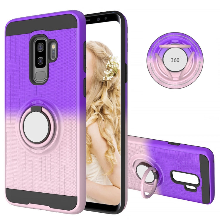 For Galaxy S9+ 2 In 1 PC + TPU Protective Case with 360 Degrees Rotate Ring Holder