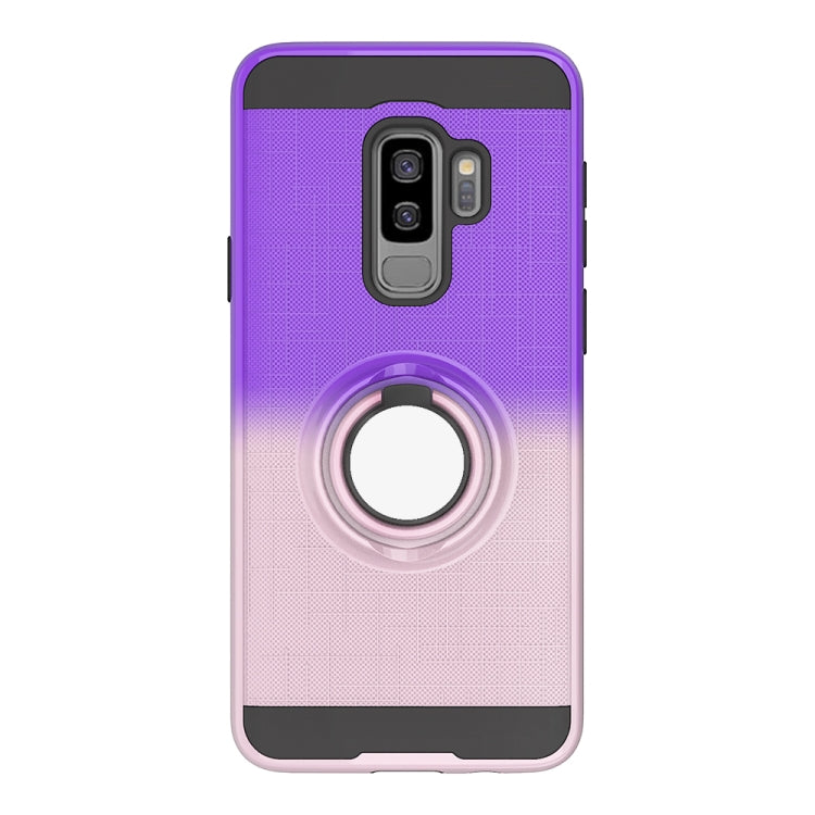 For Galaxy S9+ 2 In 1 PC + TPU Protective Case with 360 Degrees Rotate Ring Holder