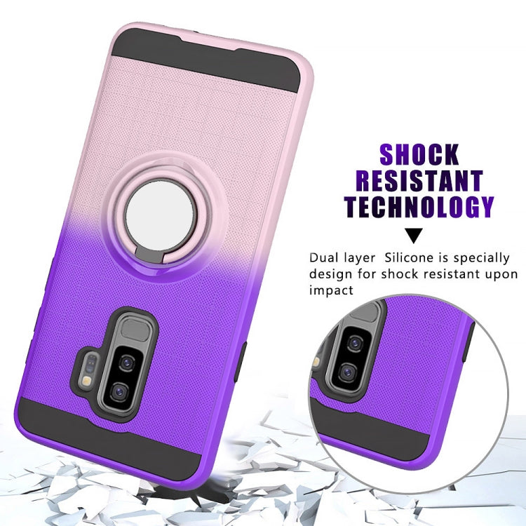 For Galaxy S9+ 2 In 1 PC + TPU Protective Case with 360 Degrees Rotate Ring Holder