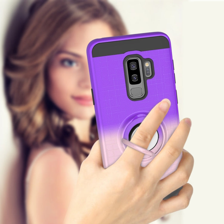 For Galaxy S9+ 2 In 1 PC + TPU Protective Case with 360 Degrees Rotate Ring Holder
