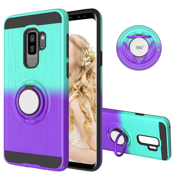 For Galaxy S9+ 2 In 1 PC + TPU Protective Case with 360 Degrees Rotate Ring Holder