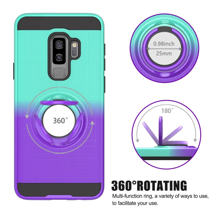 For Galaxy S9+ 2 In 1 PC + TPU Protective Case with 360 Degrees Rotate Ring Holder