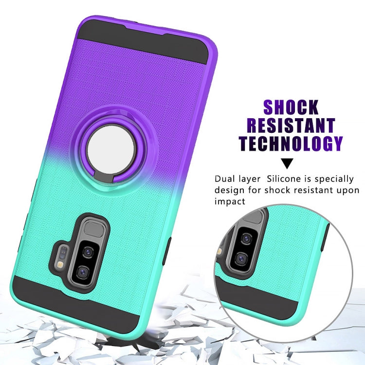 For Galaxy S9+ 2 In 1 PC + TPU Protective Case with 360 Degrees Rotate Ring Holder