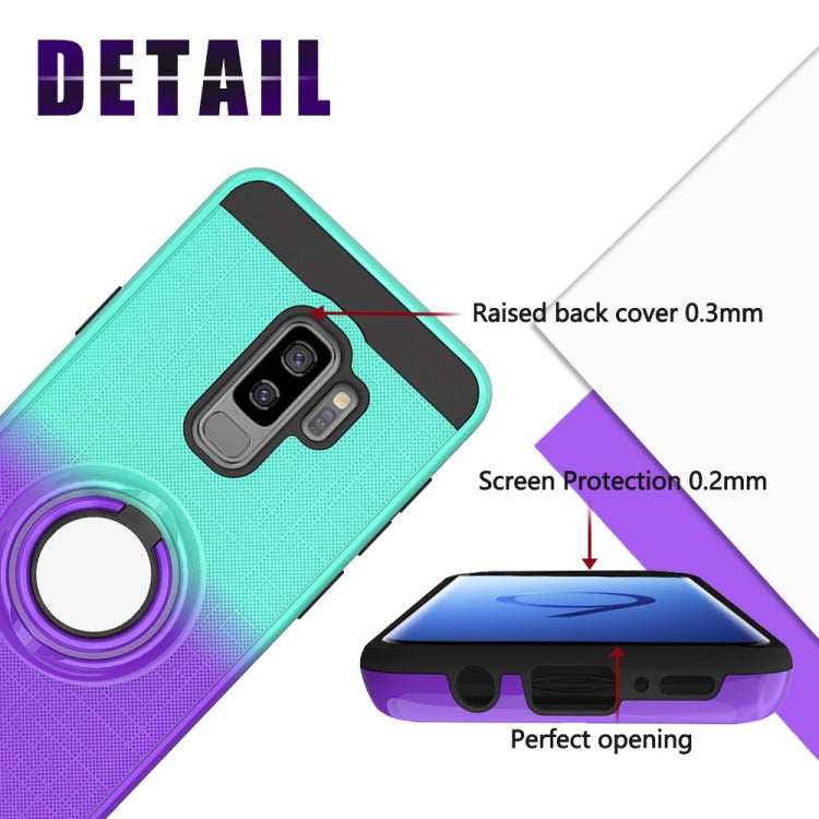 For Galaxy S9+ 2 In 1 PC + TPU Protective Case with 360 Degrees Rotate Ring Holder