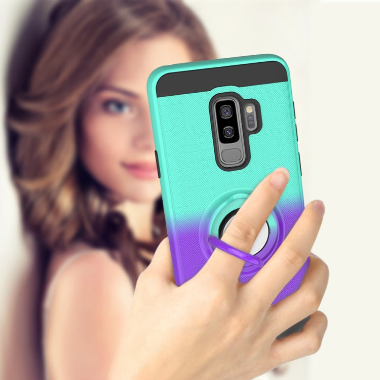 For Galaxy S9+ 2 In 1 PC + TPU Protective Case with 360 Degrees Rotate Ring Holder