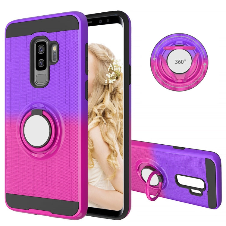 For Galaxy S9+ 2 In 1 PC + TPU Protective Case with 360 Degrees Rotate Ring Holder