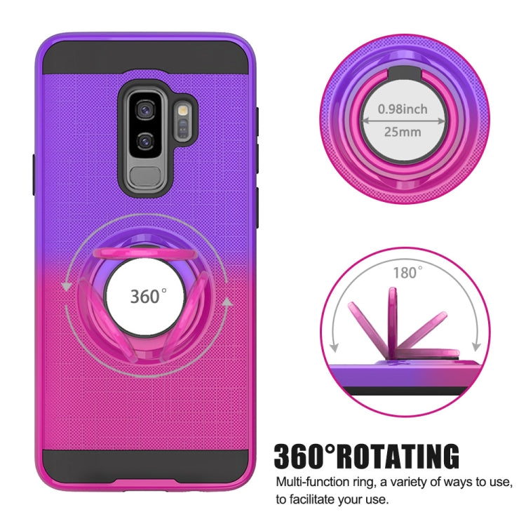 For Galaxy S9+ 2 In 1 PC + TPU Protective Case with 360 Degrees Rotate Ring Holder