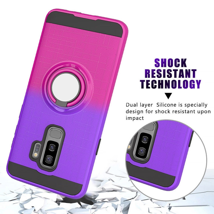 For Galaxy S9+ 2 In 1 PC + TPU Protective Case with 360 Degrees Rotate Ring Holder