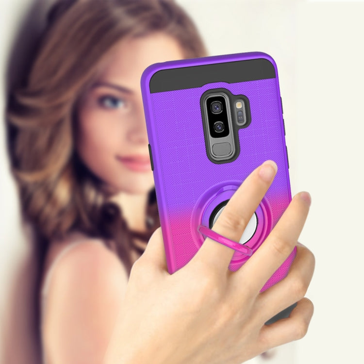 For Galaxy S9+ 2 In 1 PC + TPU Protective Case with 360 Degrees Rotate Ring Holder