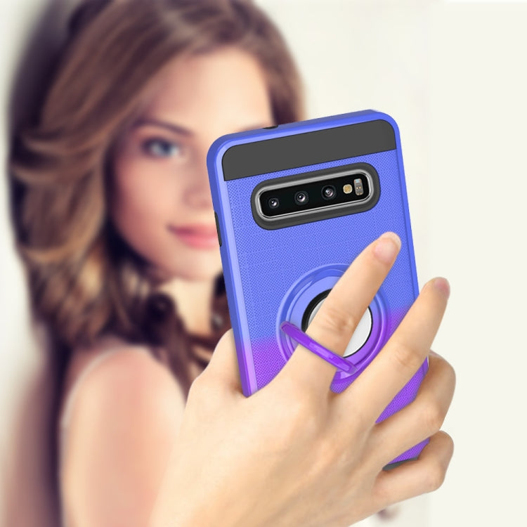 For Galaxy S10 2 In 1 PC + TPU Protective Case with 360 Degrees Rotate Ring Holder