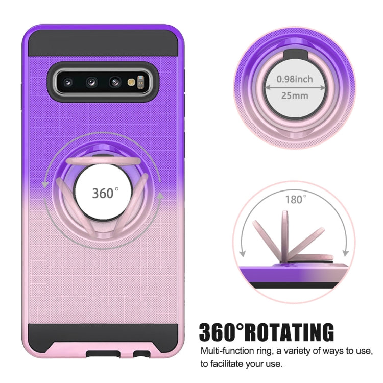For Galaxy S10 2 In 1 PC + TPU Protective Case with 360 Degrees Rotate Ring Holder