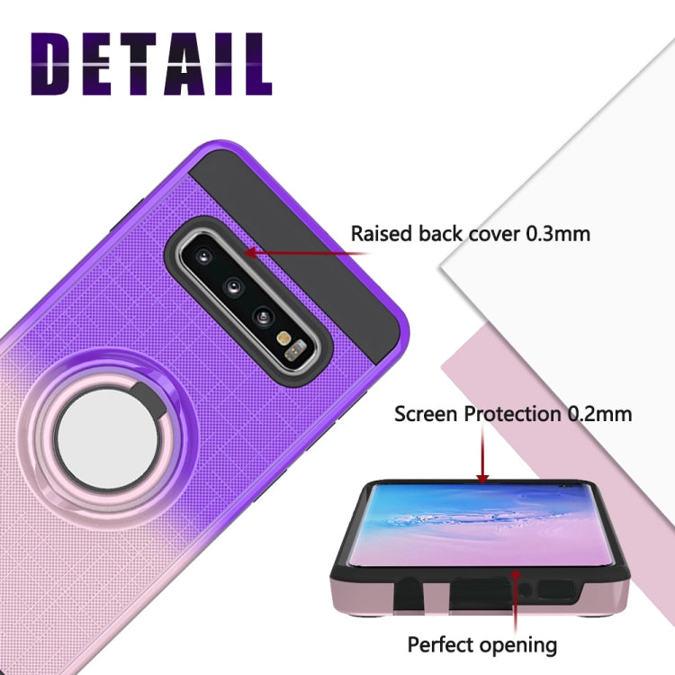 For Galaxy S10 2 In 1 PC + TPU Protective Case with 360 Degrees Rotate Ring Holder