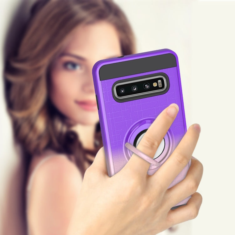 For Galaxy S10 2 In 1 PC + TPU Protective Case with 360 Degrees Rotate Ring Holder