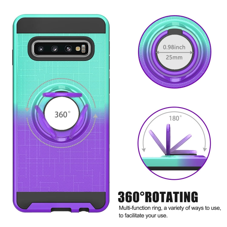 For Galaxy S10 2 In 1 PC + TPU Protective Case with 360 Degrees Rotate Ring Holder