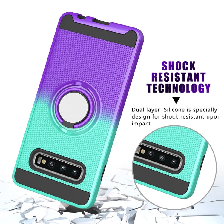 For Galaxy S10 2 In 1 PC + TPU Protective Case with 360 Degrees Rotate Ring Holder