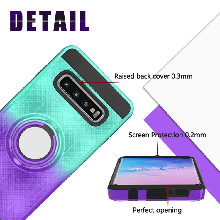 For Galaxy S10 2 In 1 PC + TPU Protective Case with 360 Degrees Rotate Ring Holder