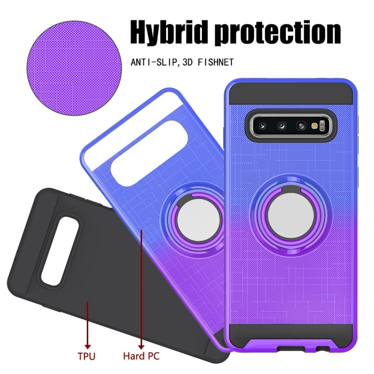 For Galaxy S10+ 2 In 1 PC + TPU Protective Case with 360 Degrees Rotate Ring Holder