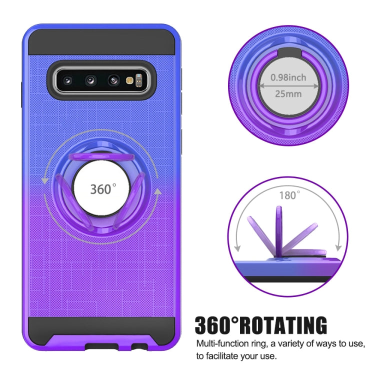 For Galaxy S10+ 2 In 1 PC + TPU Protective Case with 360 Degrees Rotate Ring Holder