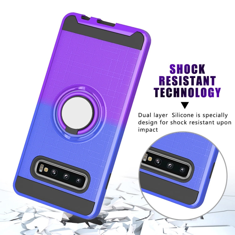 For Galaxy S10+ 2 In 1 PC + TPU Protective Case with 360 Degrees Rotate Ring Holder